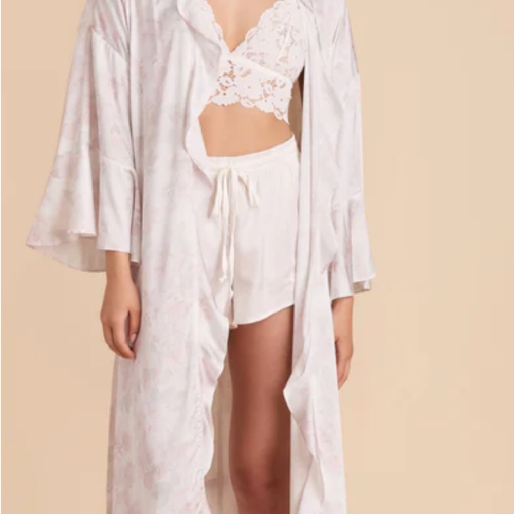 Birdy Grey Floral Silk Robe